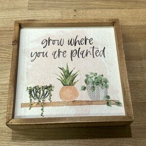 Wood plants sign decoration